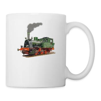 Steam locomotive small locomotive railway - Mug - white - Right