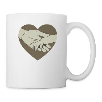 Vater und Kind lieben neuen Vater, der Babys Hand hält - Tasse - Weiß - Rechts