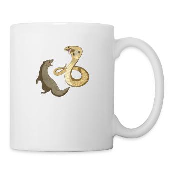 mungo vs cobra design für Kampfsportler und - Tasse - Weiß - Rechts