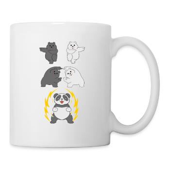 Panda Fusion Panda bear polar bear black bear gift - Mug - white - Right