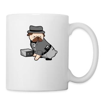 Chien Bulldogge Mops chien policier commissaire cadeau - Mug blanc - blanc - Droite