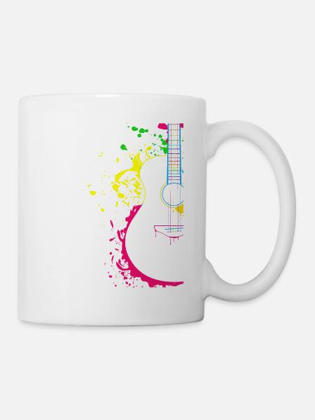Gitarre Musiker Geschenkidee für Gitarristen - Tasse - Weiß