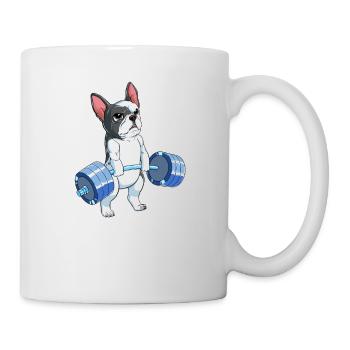 Bulldog français de remise en forme musculaire - Mug blanc - blanc - Droite