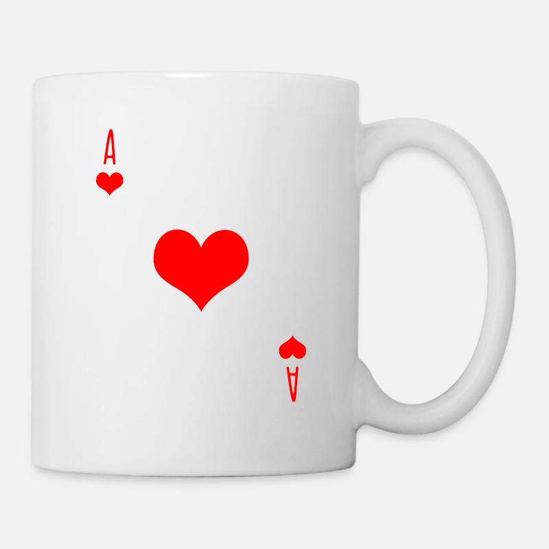 Herz Ass - Tasse - Weiß