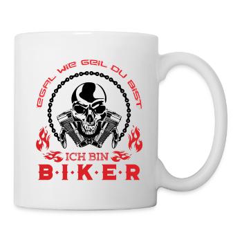 Motorradfahrer Spruch - Tasse - Weiß - Rechts