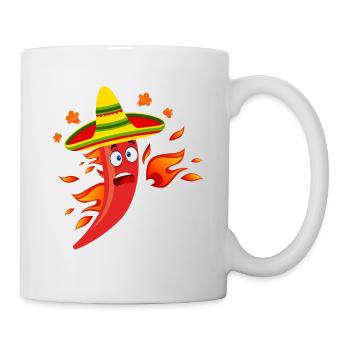 Nourriture épicée au piment avocat - Mug blanc - blanc - Droite