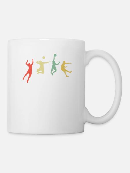 Retro Volleyball - Tasse - Weiß
