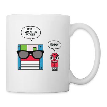 USB Disk I am Your Father T-Shirt, Geek - Tasse - Weiß - Rechts