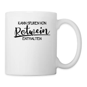 Kann Spuren Von Rotwein Enthalten - Tasse - Weiß - Rechts