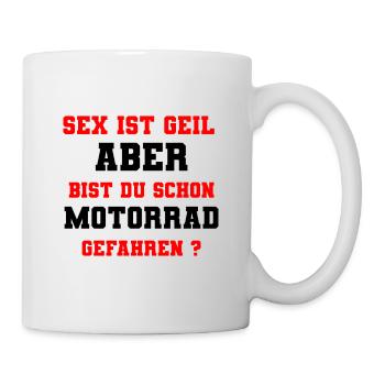 Motorradfahren - Tasse - Weiß - Rechts