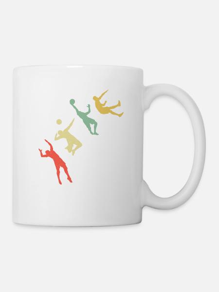 Retro Volleyball - Tasse - Weiß