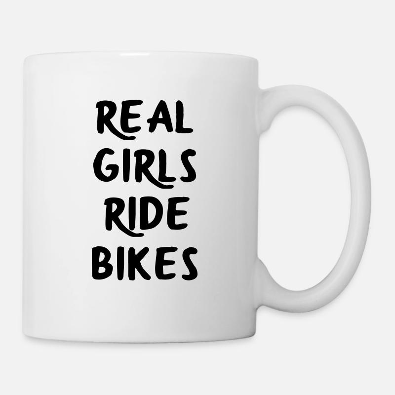 Vraies filles faire du vélo - Mug blanc - blanc