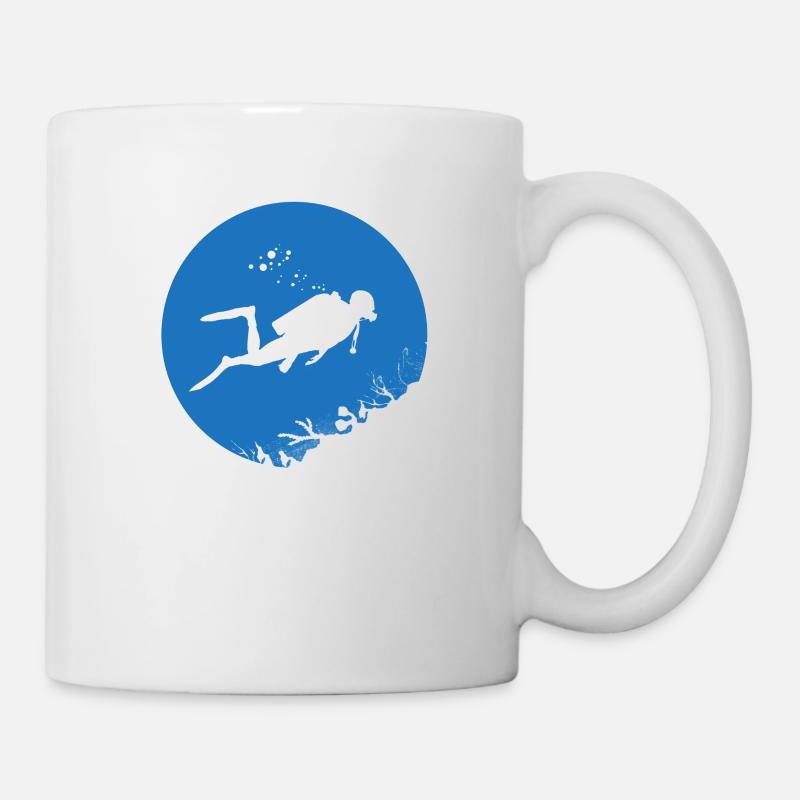 Taucher Geschenk tauchen - Tasse - Weiß