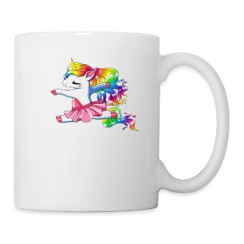 Unicorn Ballerina girl dancing ballet - Mug - white - Right