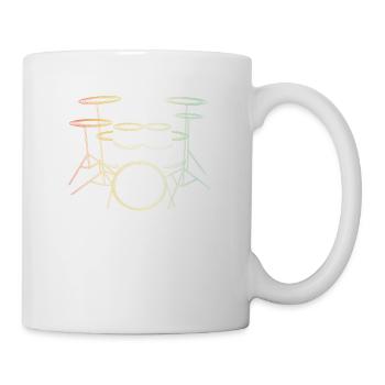 Cadeau de conception de batterie pour batteur - Mug blanc - blanc - Droite