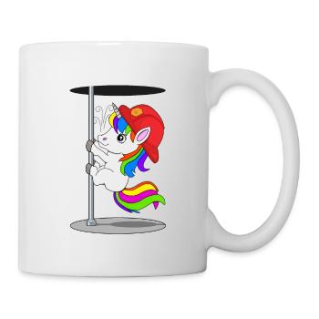 Fireman unicorn with slide bar for children - Mug - white - Right