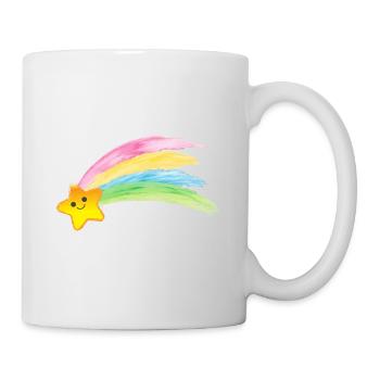 Sweet rainbow star children motif - Mug - white - Right