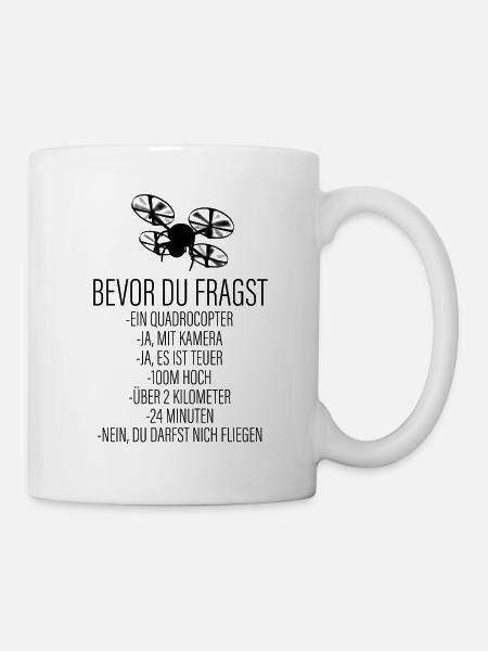 Drohne - Lustige Beschreibung - Tasse - Weiß