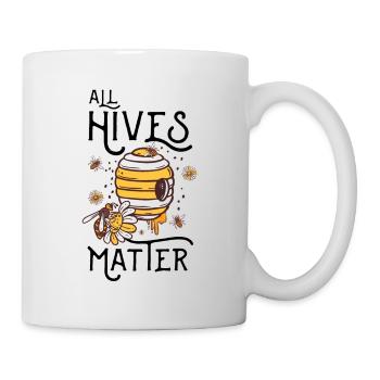 Bee hive beekeeper saying - Mug - white - Right