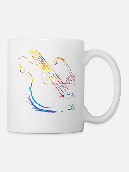 Gitarre Musiker Geschenkidee für Gitarristen - Tasse - Weiß