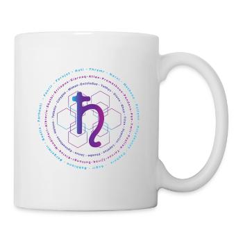 Saturne Symbole astronomique des lunes système solaire - Mug blanc - blanc - Droite