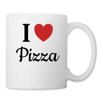 I LOVE PIZZA - Tasse - Weiß - Rechts