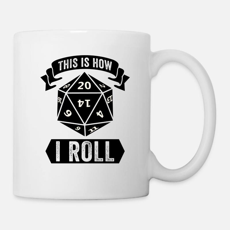 Roleplay Dice Roll Dice Saying - Mug blanc - blanc