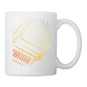Rétro couleurs accordéon musicien idée cadeau - Mug blanc - blanc - Droite