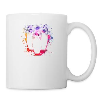 Conga Drums Trommel Schlagzeug Drummer Geschenke - Tasse - Weiß - Rechts