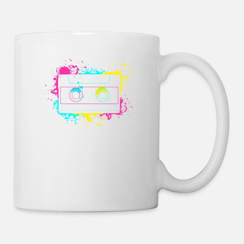 80s 90s Retro Cassette Tape Vintage Mixtape Gifts - Mug - white