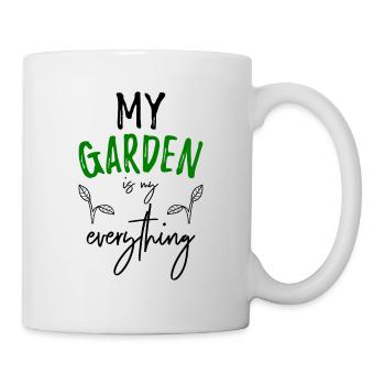 Garten Gartenarbeit Natur Geschenk Spruch Garten - Tasse - Weiß - Rechts