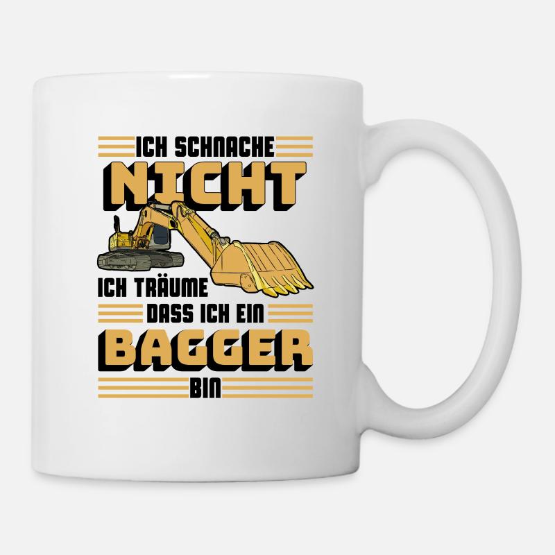 Bagger - Tasse - Weiß