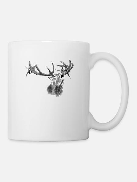 Hirsch - Tasse - Weiß