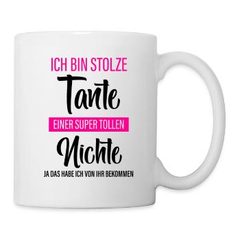 Stolze Tante - Nichte - Tasse - Weiß - Rechts