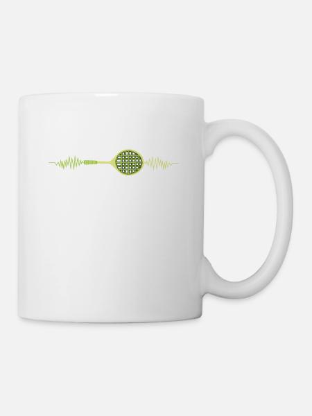 Awesome & Trendy Tshirt Designs Tennis racket - Mug - white
