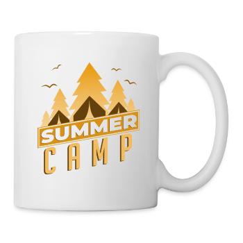 Summer Camp Sommer Camp Zelten Camping Lagerfeuer - Tasse - Weiß - Rechts