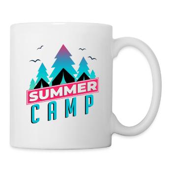 Summer Camp Sommer Camp Zelten Camping Lagerfeuer - Tasse - Weiß - Rechts