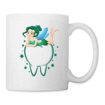 Zahnarzt Zahnfee Zahnärztin Zähne Shirt - Tasse - Weiß - Rechts