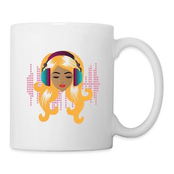 Pop Art Deejane DJ Musique Sound Girls Fun - Mug blanc - blanc - Droite