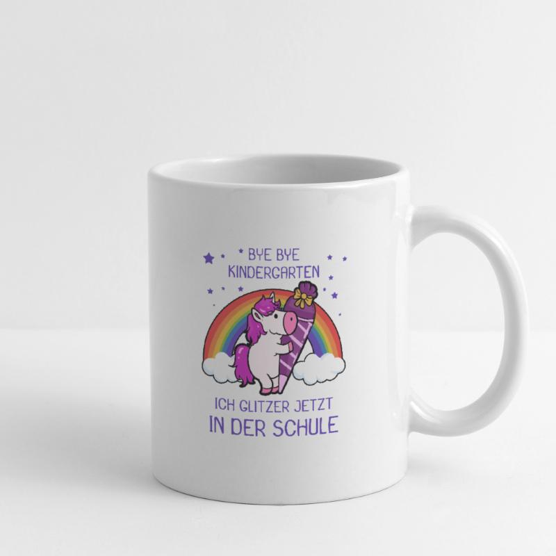 Tschüss Kindergarten Einhorn Einschulung Tasse
