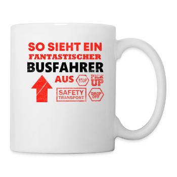 C’est ce qu’un chauffeur de bus a l’air de dire - Mug blanc - blanc - Droite