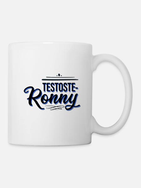 Testoste Ronny - Funny names - Mug - white