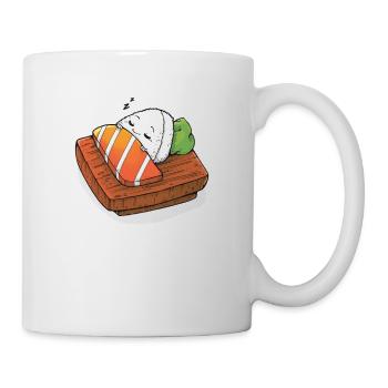 Schläfriger Sushi-lustiger japanischer Lebensmittel-Liebhaber - Tasse - Weiß - Rechts
