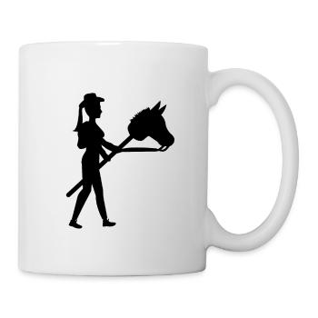 Steckenpferd Pferd Geschenk - Tasse - Weiß - Rechts