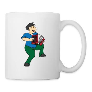 Akkordeon Akkordeonist T Shirt Geschenk Spielen - Tasse - Weiß - Rechts