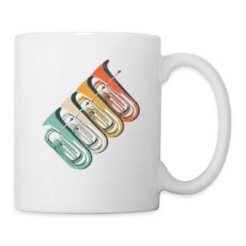 Retro Tuba Player Vintage Gift Idea - Mug - white - Right