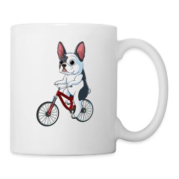French Bulldog on a Bicycle - Mug - white - Right