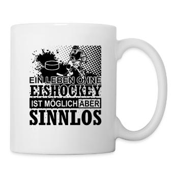 A life without ice hockey saying gift - Mug - white - Right
