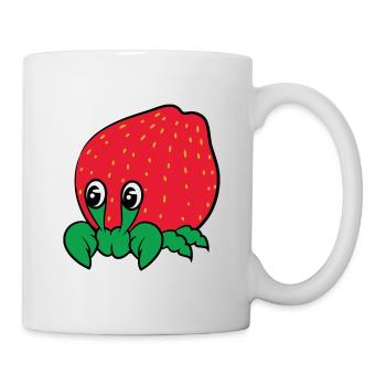 Cute unique and luscious "Strawberry Crab" tee - Mug - white - Right