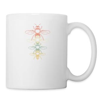 Retro Imker Bienen Geschenk - Tasse - Weiß - Rechts